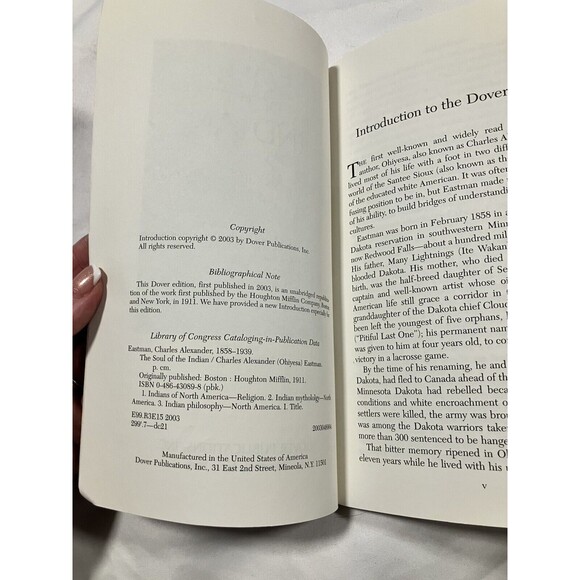 The Soul of the Indian - Paperback, by Eastman Charles Alexander - Picture 3 of 4